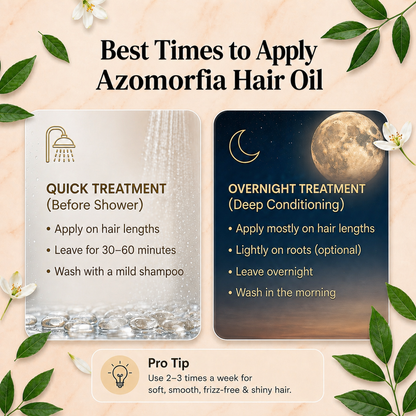 Organic Flaxseed Hair Oil for Rough, Frizzy & Damaged Hair - Azomorfia