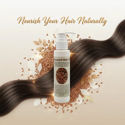 Organic Flaxseed Hair Oil for Rough, Frizzy & Damaged Hair - Azomorfia