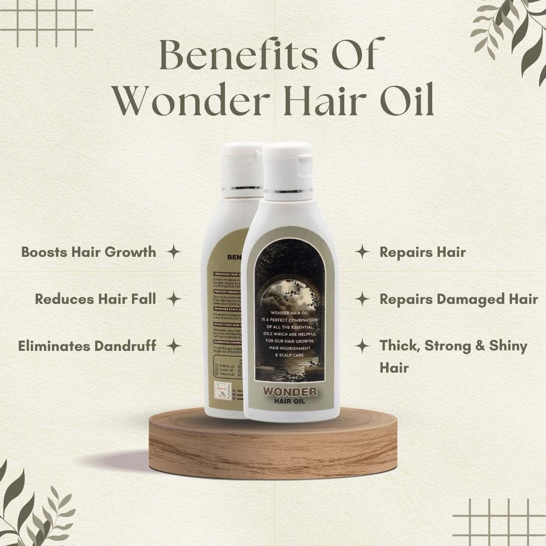 Wonder Hair Oil – Organic Hair Growth Oil for Hair Fall Control - Azomorfia