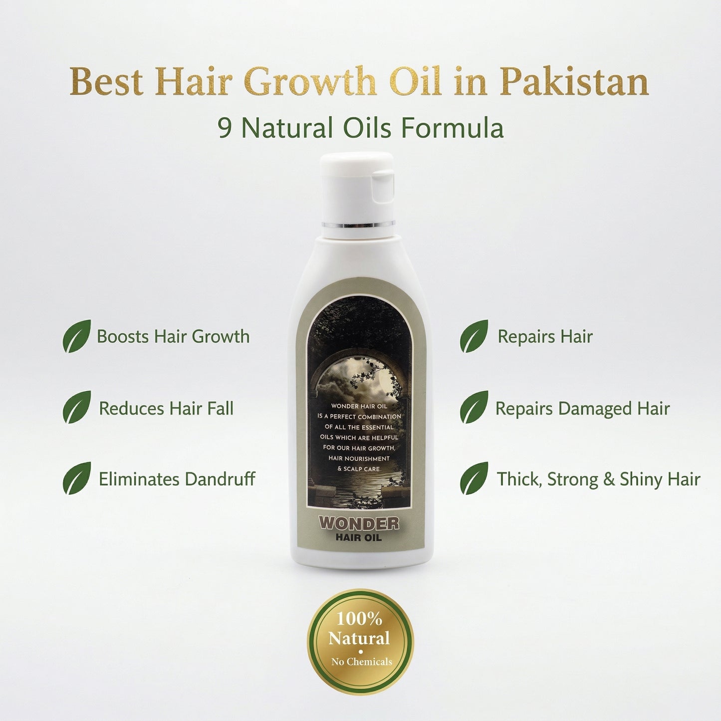 Wonder Hair Oil – Organic Hair Growth Oil for Hair Fall Control - Azomorfia