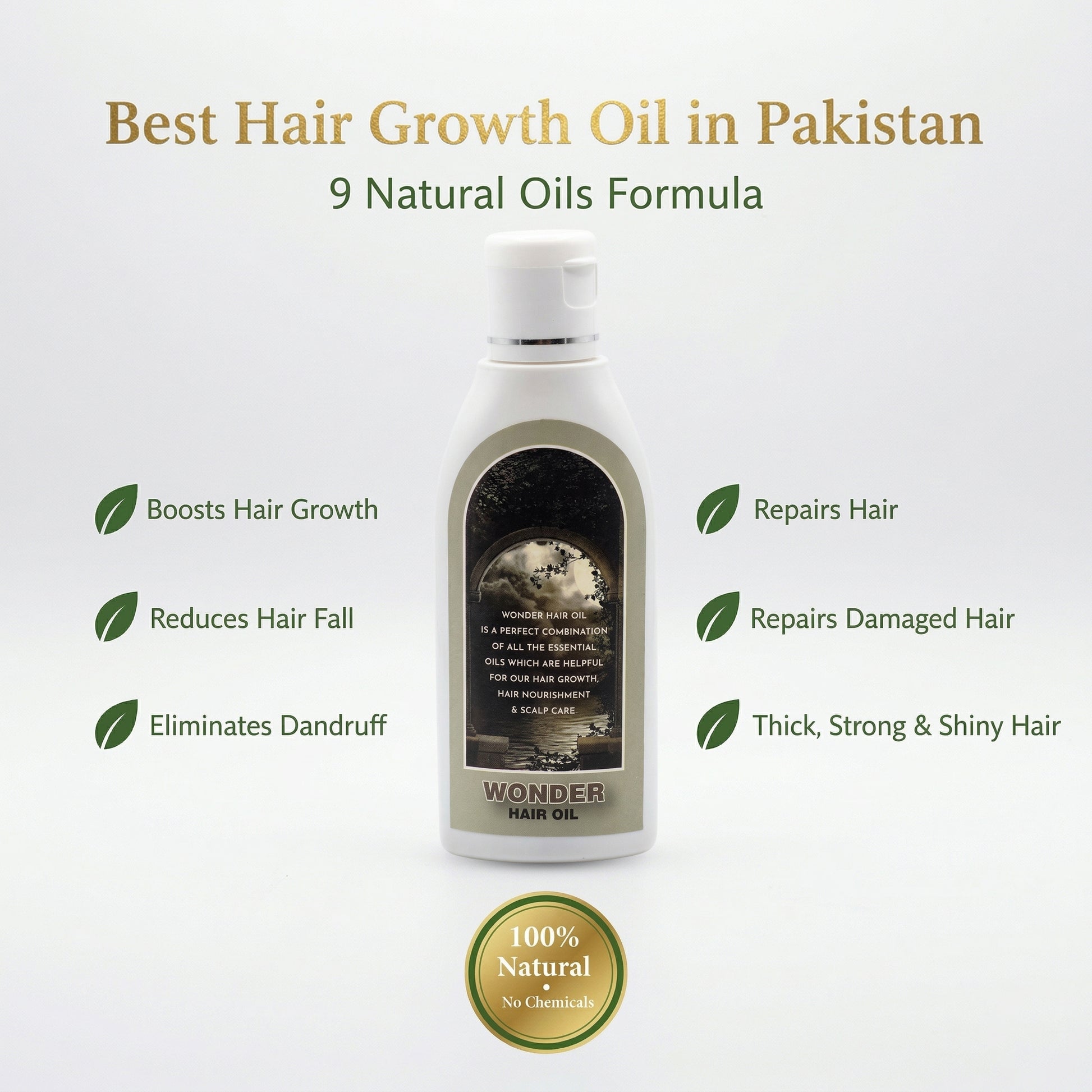 Wonder Hair Oil – Organic Hair Growth Oil for Hair Fall Control - Azomorfia