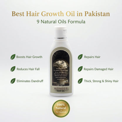 Wonder Hair Oil – Organic Hair Growth Oil for Hair Fall Control - Azomorfia